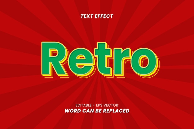 Retro Text Effect with 3D Letters