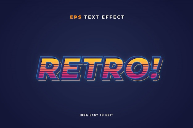 Vector retro text effect