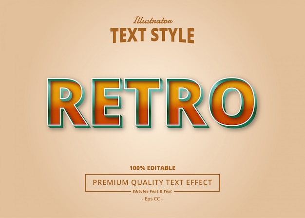 Retro text effect