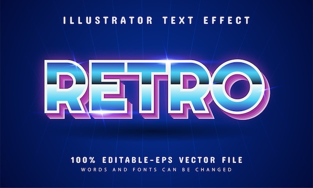 Vector retro text effect