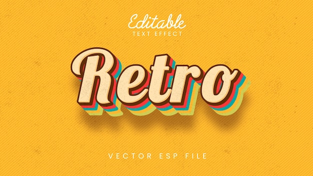 Vector retro text effect