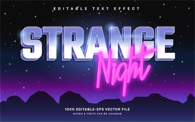 Vector retro text effect