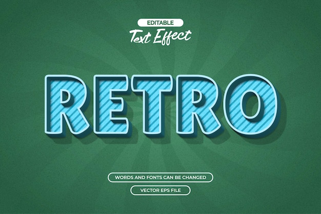 Vector retro text effect