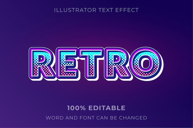 Vector retro text effect