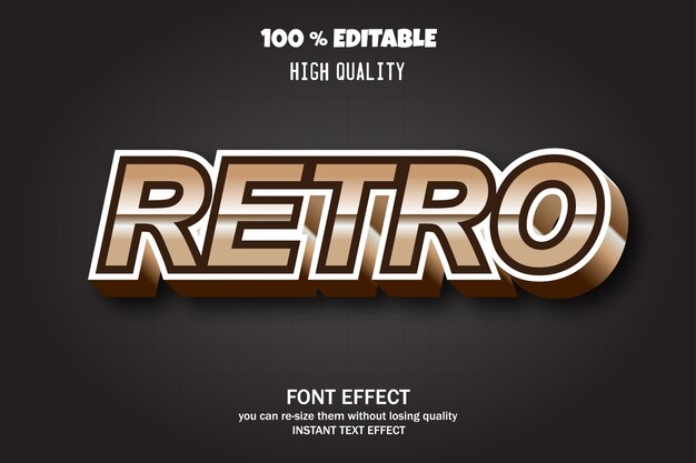 Retro Text,  font effect