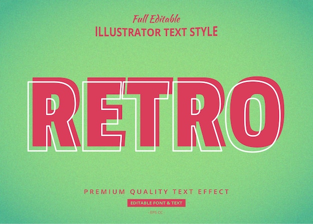 Retro Text Style Effect