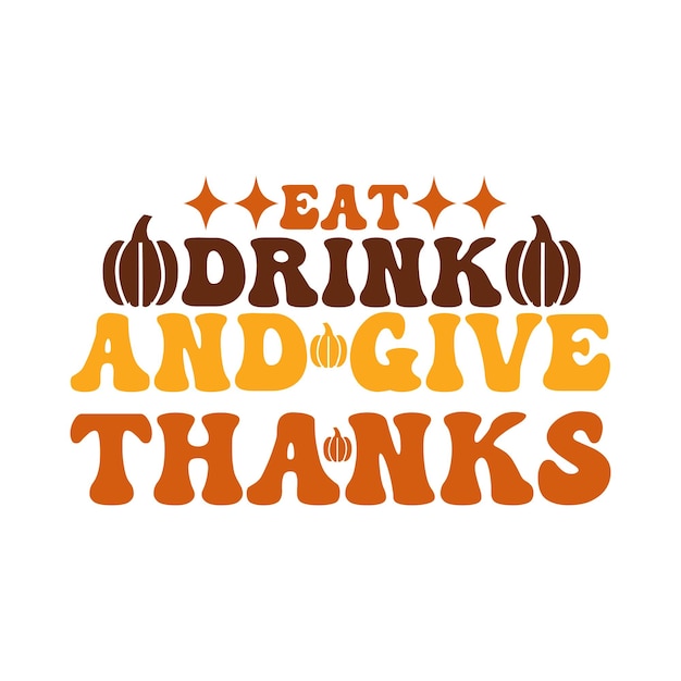 Retro Thanksgiving SVG Design