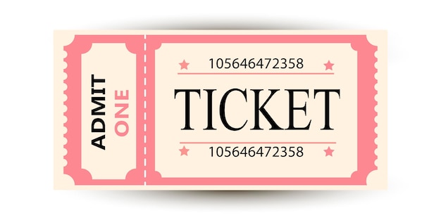 Vector retro ticket illustration