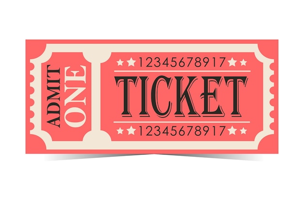 Vector retro ticket templates