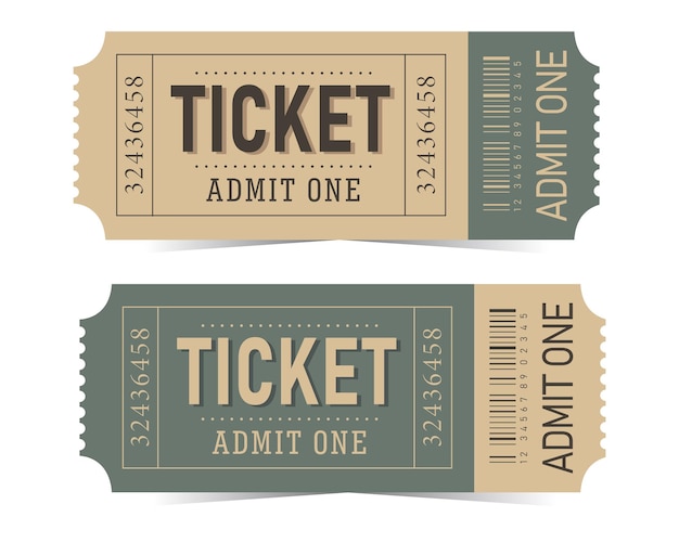 Vector retro ticket templates