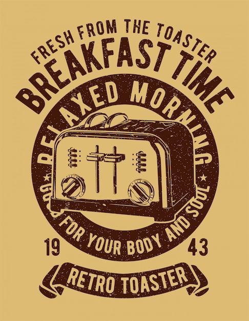 Retro Toaster illustration design