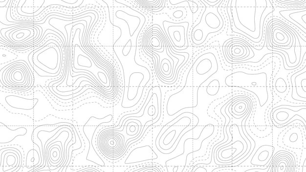 Vector retro topographic map geographic contour map abstract outline grid vector illustration