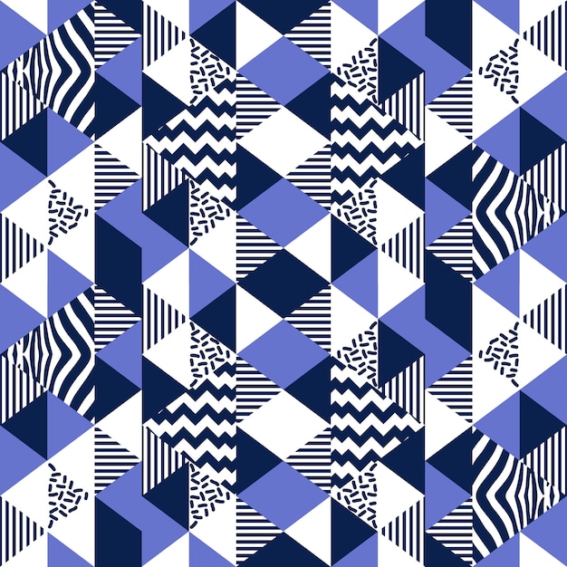 Vector retro triangle geometric pattern