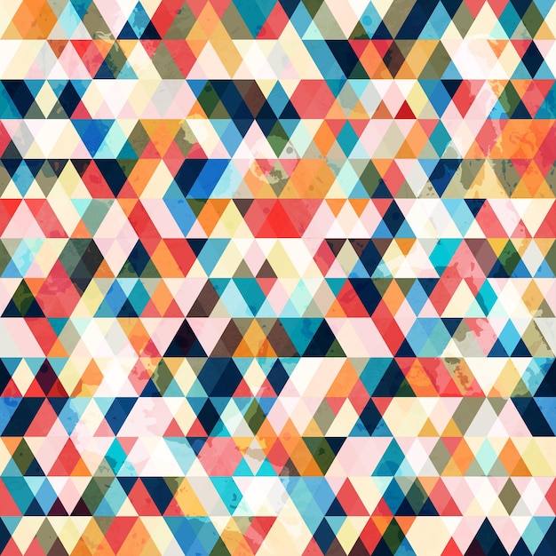 Vector retro triangle seamless pattern