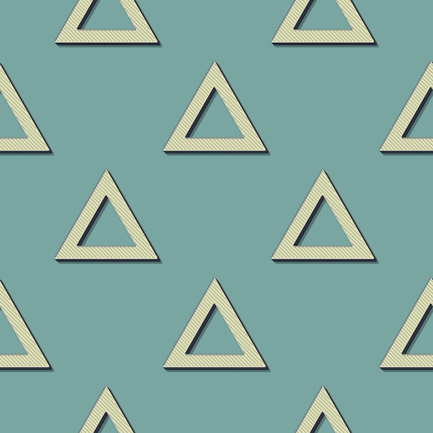 Retro triangles pattern, abstract geometric background in 80s, 90s style. Geometrical simple illustration