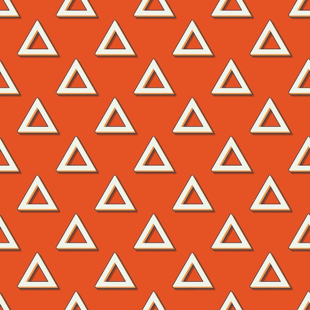 Retro triangles pattern, abstract geometric background in 80s, 90s style. Geometrical simple illustration