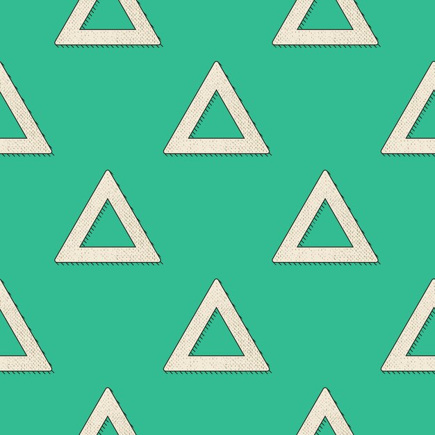 Retro triangles pattern, abstract geometric background in 80s, 90s style. Geometrical simple illustration