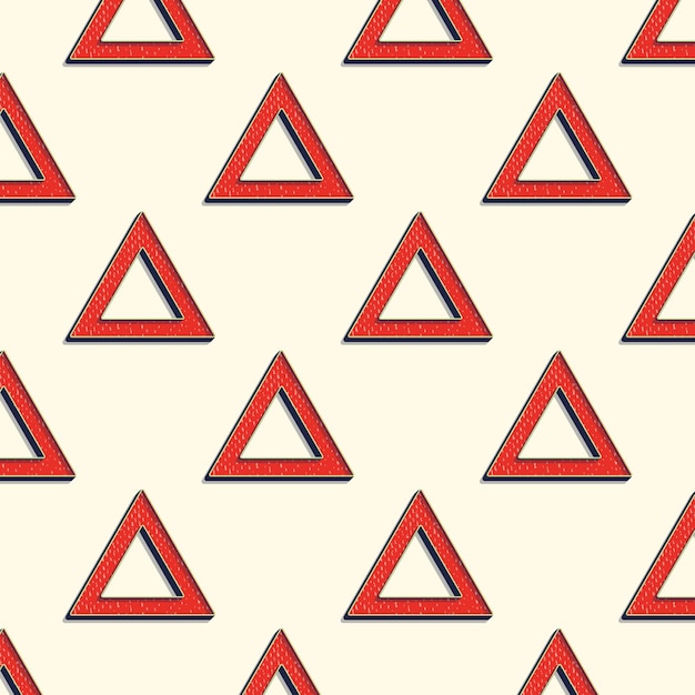 Retro triangles pattern, abstract geometric background in 80s, 90s style. Geometrical simple illustration