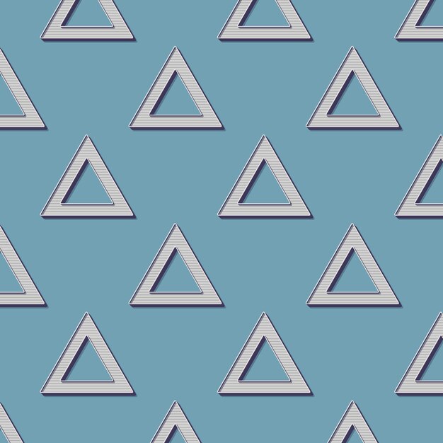 Retro triangles pattern, abstract geometric background in 80s, 90s style. Geometrical simple illustration