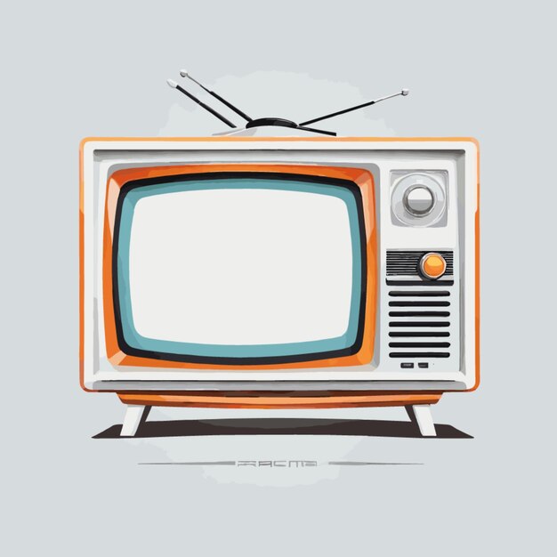 Vector retro tv screen frame vector