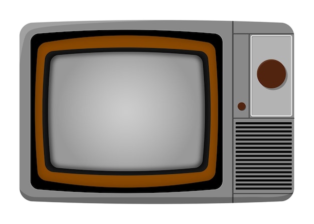 Vector retro tv set from 80s or 90s