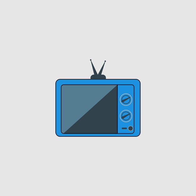 retro tv vectorillustratie