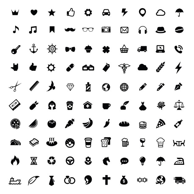 Retro type badge icon and symbol design set silhouette