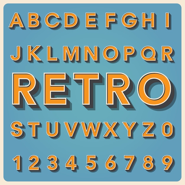 Ретро шрифт, старинные типографии.