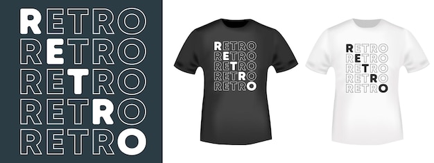 Vector retro typografie voor tshirt stempel tee print applique mode slogan badge label kleding jeans of andere printproducten vector illustratie