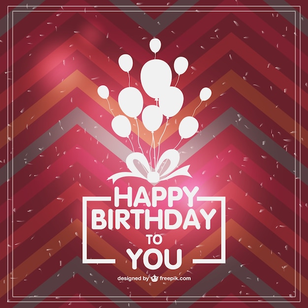 Vector retro typographic birthday card