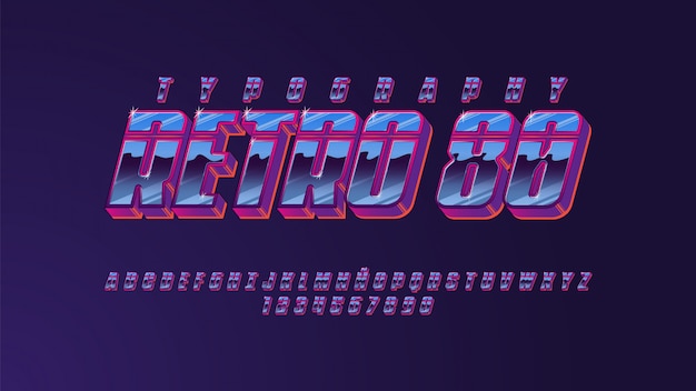 Retro typography with effect