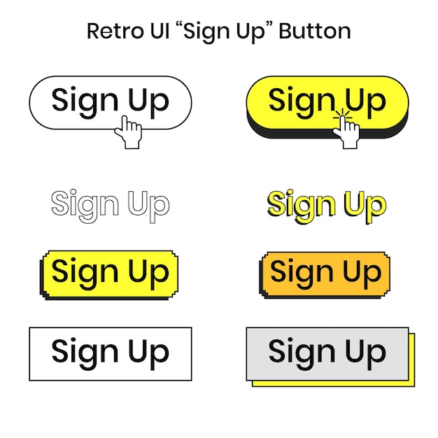 retro user interface design assets