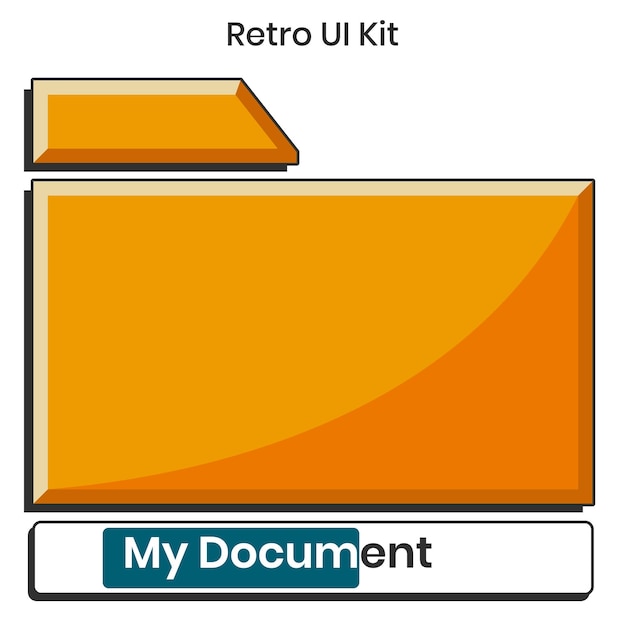 retro user interface design assets