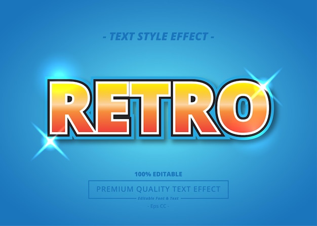 Retro vector tekst stijl effect