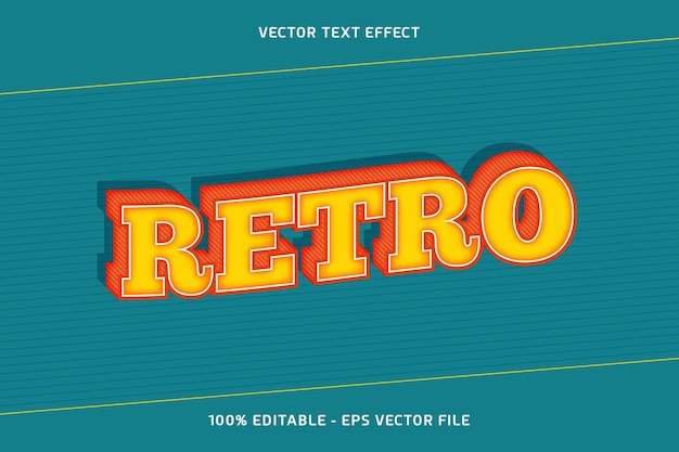 Retro vector text effect