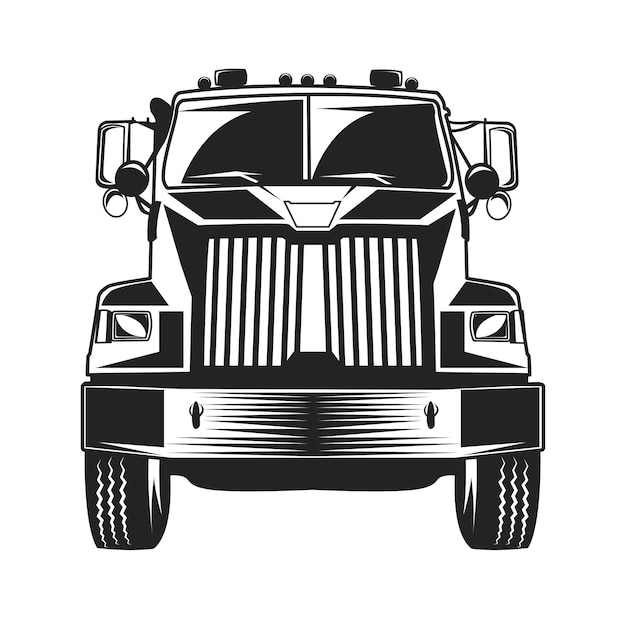 Vector retro-vectorillustratie van de vrachtwagen