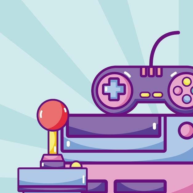 Vector retro videogame cartoons