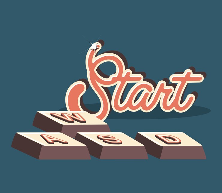 Vector retro videogame design