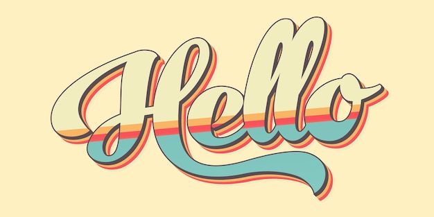 Vector retro vintage 3d text effect