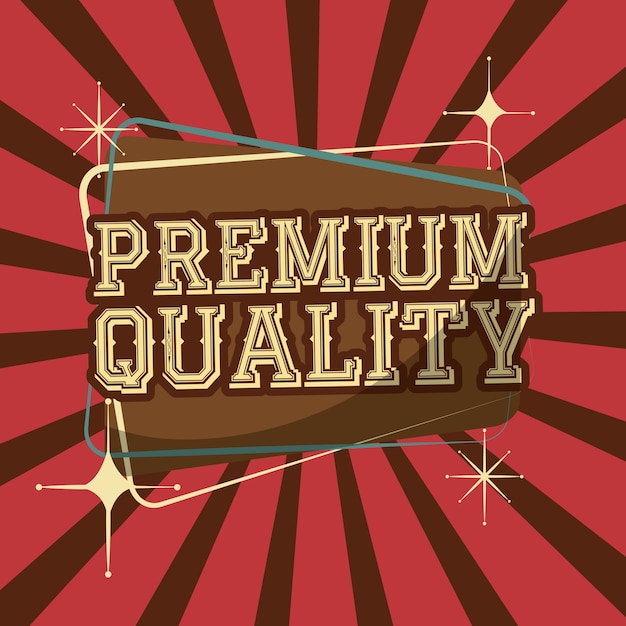 Vector retro vintage badge premium quality