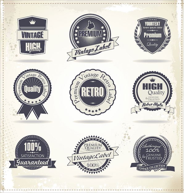 Retro vintage badges and labels