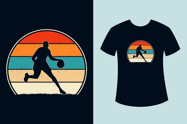 Retro vintage basketbal tshirt ontwerpen