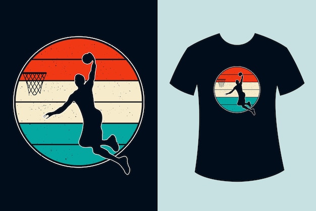 Retro vintage basketbalt-shirt