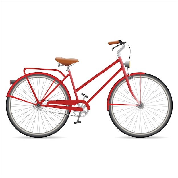 Retro vintage Bicycle Isolated on white background