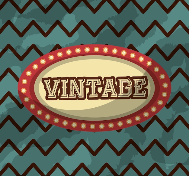 Vector retro vintage billboard lights classic background