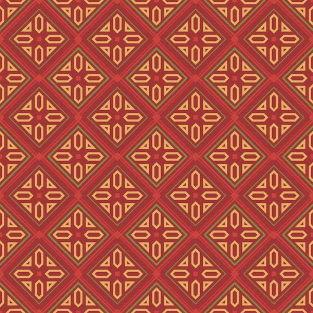 Vector retro vintage chinese traditional pattern seamless background check geometry plygon cross frame line kaleidoscope