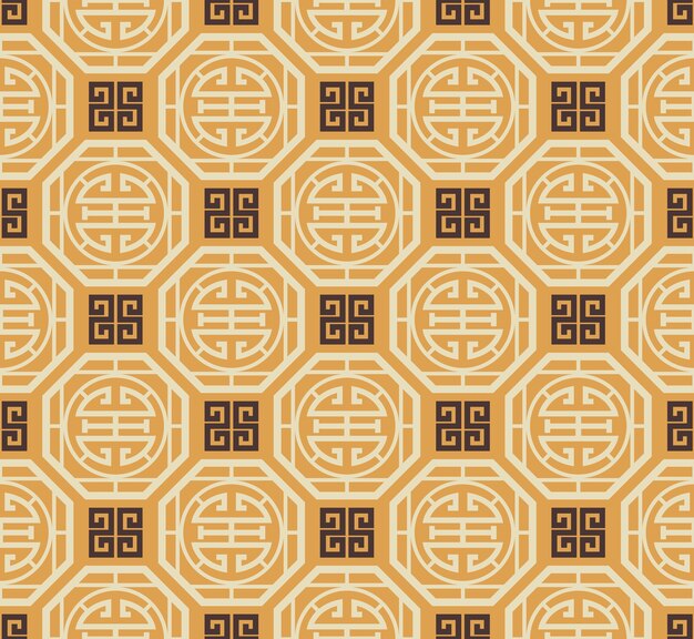 Retro vintage chinese traditional pattern seamless background