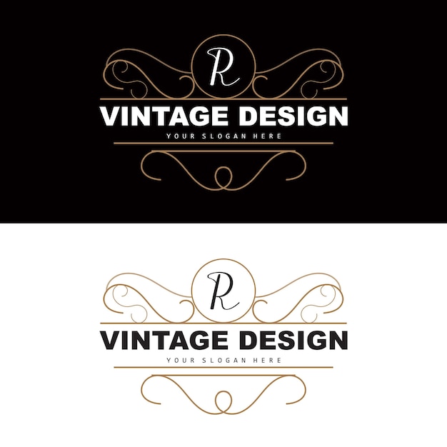 Ретро винтажный дизайн роскошный минималистский векторный орнамент логотип с мандалой и стилем батик иллюстрация бренда продукта приглашение баннер мода