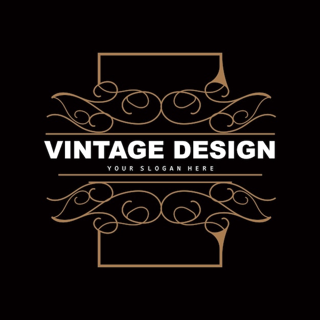 Vettore retro vintage design lussuoso minimalista vettore ornamento logo con mandala e stile batik prodotto marchio illustrazione invito banner moda