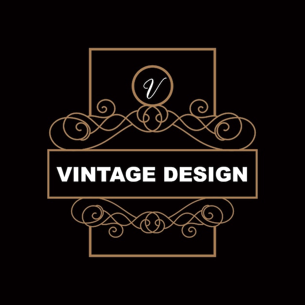 Vettore retro vintage design lussuoso minimalista vettore ornamento logo con mandala e stile batik prodotto marchio illustrazione invito banner moda